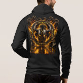 Viking Zwart Hoorn Sweatshirt – Vlammend Helm (Achterkant)