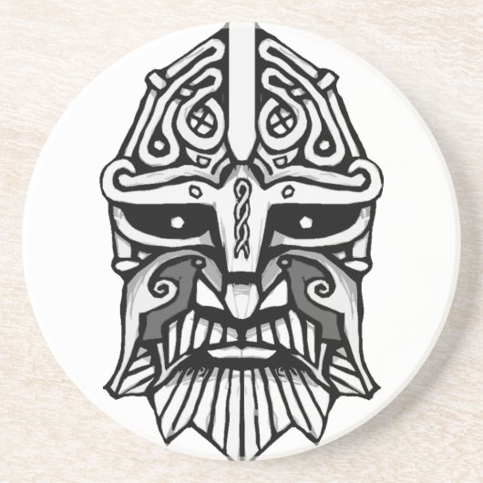 Vikinga huvud zandsteen onderzetter (Voorkant)