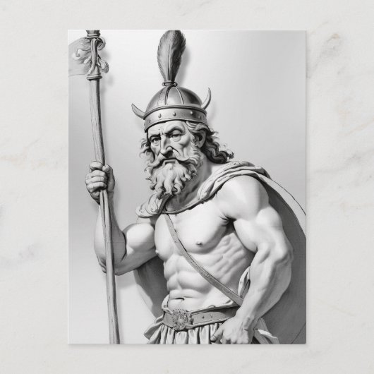 Vikingbewaarder. Briefkaart (Voorkant)