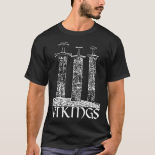 Vikingen De viking-noordman Valhalla 3 Zwaarden va T-shirt