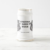 Vikingen in Drekar zwarte en witte peninkttekening Bierpul (Center)