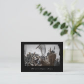 Vikingen in Longboot Visitekaartje (Staand voorkant)