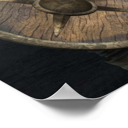 Vikingen op de kust - klein Poster (Hoek)