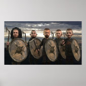Vikingen op de kust - klein Poster (Voorkant)