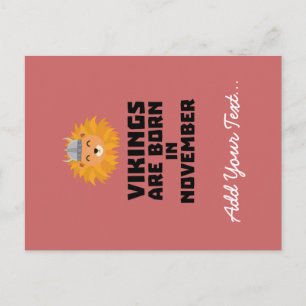 Vikingen zijn geboren in november Zur82 Briefkaart