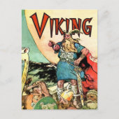 Vikinggod Thor Vikingschip Briefkaart (Voorkant)