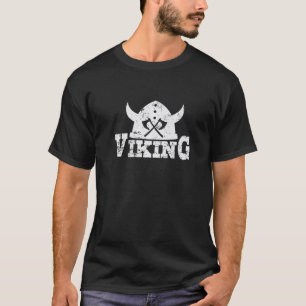 Vikinghelm met gekruiste bijlen Premium T-shirt