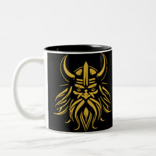 Vikinghoofd Tweekleurige Koffiemok