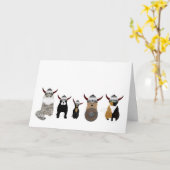 Vikinghuisdieren wenskaart kaart (Gele Bloem)