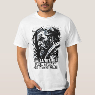 Vikingkrijger Noordse Mythologie Krachtige woorden T-shirt