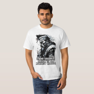 Vikingkrijger Noordse Mythologie Krachtige woorden T-shirt