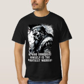 Vikingkrijger Noordse Mythologie Krachtige woorden T-shirt (Voorkant)