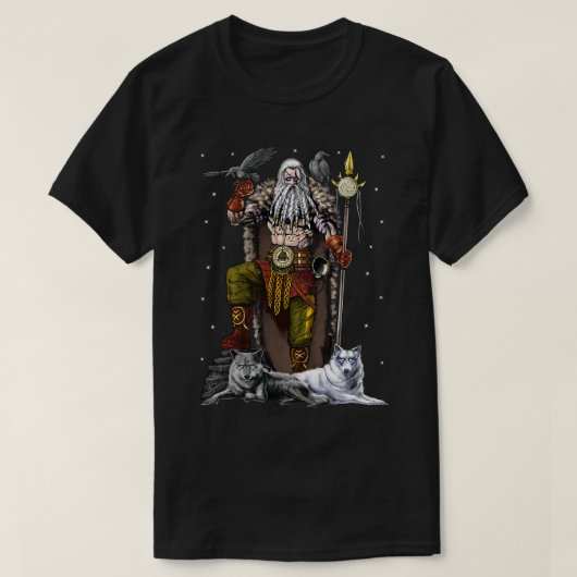 VikingNoorse god Odin T-shirt (Design voorkant)