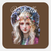 Vikingprinses (Valhalla) Vierkante Sticker (Voorkant)