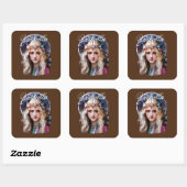 Vikingprinses (Valhalla) Vierkante Sticker (Vel)