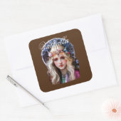 Vikingprinses (Valhalla) Vierkante Sticker (Envelop)