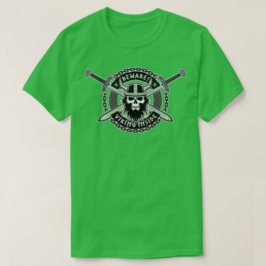 Vikings aandacht donker t-shirt (Design voorkant)