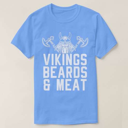 Vikings Beards en Vlees van grappige reuzenbonen T-shirt (Design voorkant)