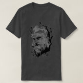 VIKINGS BJORN Black op White T-shirt (Design voorkant)