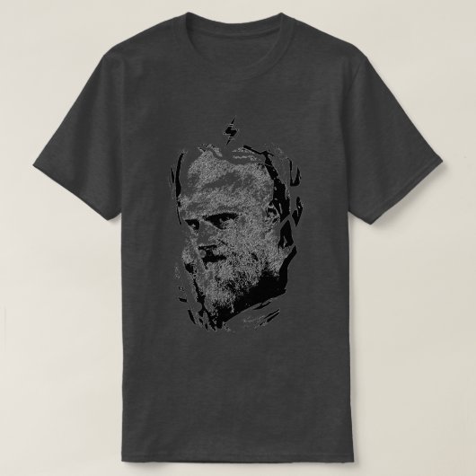 VIKINGS BJORN Black op White T-shirt (Design voorkant)