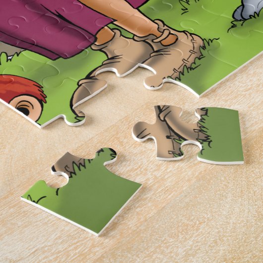 Vikings Cartoon Puzzle Legpuzzel (Zijkant)