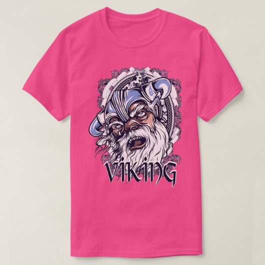 Vikings Head Illustration Design Tekening Artwork T-shirt (Design voorkant)