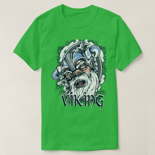 Vikings Head Illustration Design Tekening T-shirt (Design voorkant)