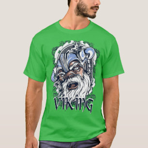 Vikings Head Illustration Design Tekening T-shirt
