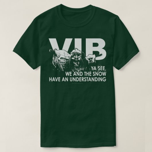Vikings in Black We en Snow T-shirt (Design voorkant)