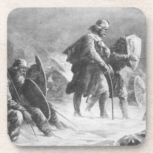 Vikings in de strijd drankjes onderzetter