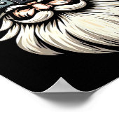 Vikings Kerstman Hoed Kerstmis Pyjama Cool Nordic  Poster (Hoek)