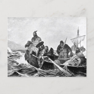 Vikings Landing in IJsland Illustratie (1909) Briefkaart