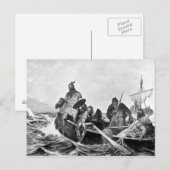 Vikings Landing in IJsland Illustratie (1909) Briefkaart (Voorkant / Achterkant)