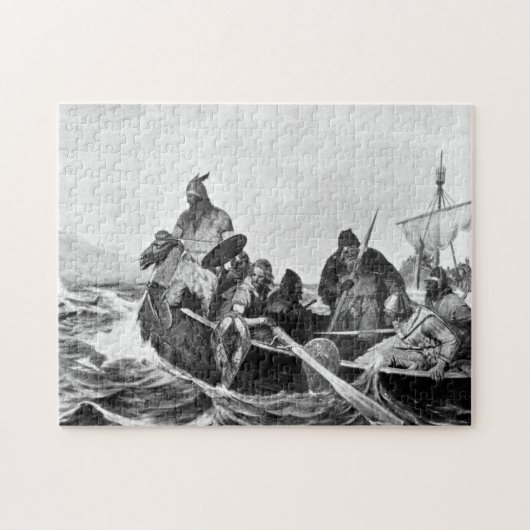 Vikings Landing in IJsland Illustratie (1909) Legpuzzel (Horizontaal)
