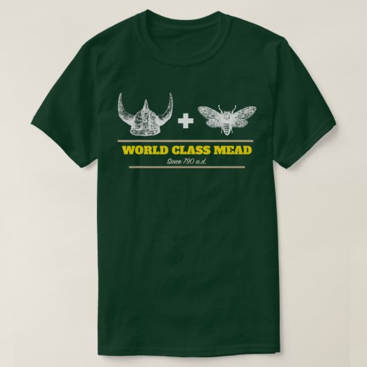 Vikings Mead, Vikings plus bijen Mead Fermentation T-shirt (Design voorkant)