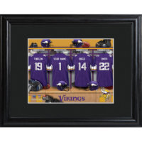 Vikings NFL Locker Room Sign. with Matted Lijst