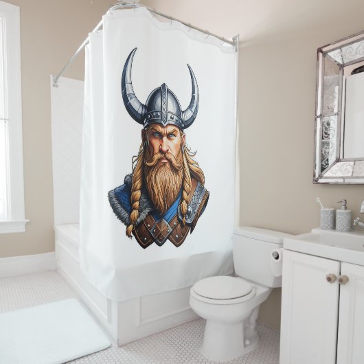 Vikings Nordic Man Douchegordijn (In situ)