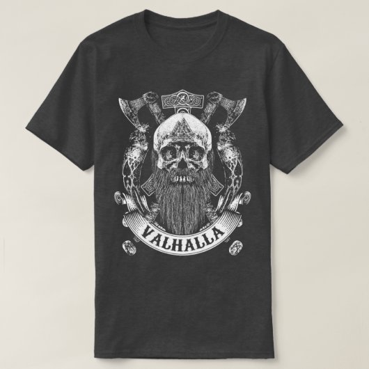 VIKINGS RISE kull Beard runt Valhalla Nice Gift T-shirt (Design voorkant)