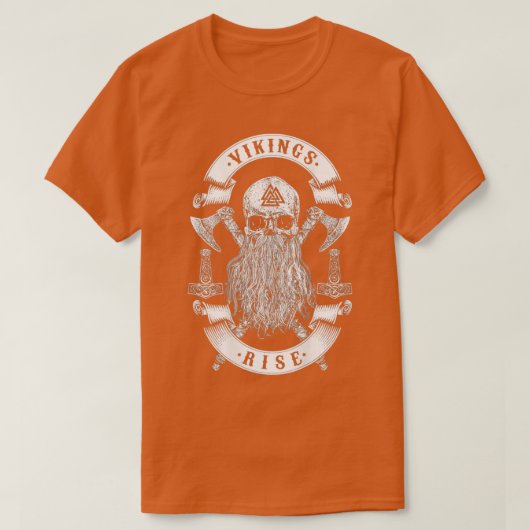 Vikings Rise Viking Skull Beard Thor T-shirt (Design voorkant)