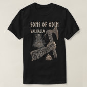 VIKINGS RISESONS VAN ODIN Valhalla Vikings Norse O T-shirt (Design voorkant)