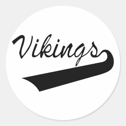 Vikings Ronde Sticker (Voorkant)