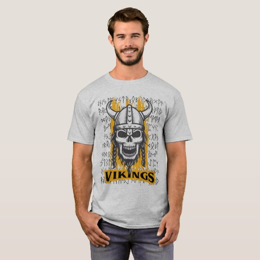 Vikings skeleton t-shirt (Voorkant volledig)