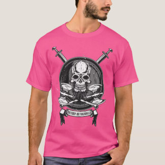 Vikings Skull Shieldmaiden met assen Victory of Va T-shirt