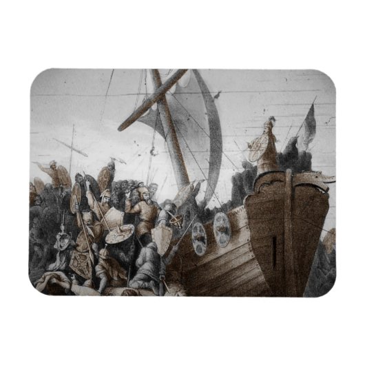 Vikings Storming a Longboat Magneet (Horizontaal)