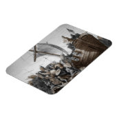 Vikings Storming a Longboat Magneet (Linkerzijde)