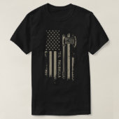 Vikings Til Valhalla Patriotic Viking US Flag P T-shirt (Design voorkant)