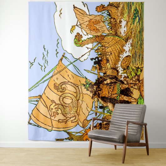 Vikings Wandkleed (In situ)