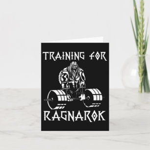 Vikings Workout Outfit Deadlift Nordic Man Gift Kaart