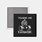 Vikings Workout Outfit Deadlift Nordic Man Gift Magneet (Voorkant / Achterkant)