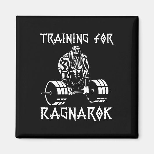 Vikings Workout Outfit Deadlift Nordic Man Gift Magneet (Voorkant)
